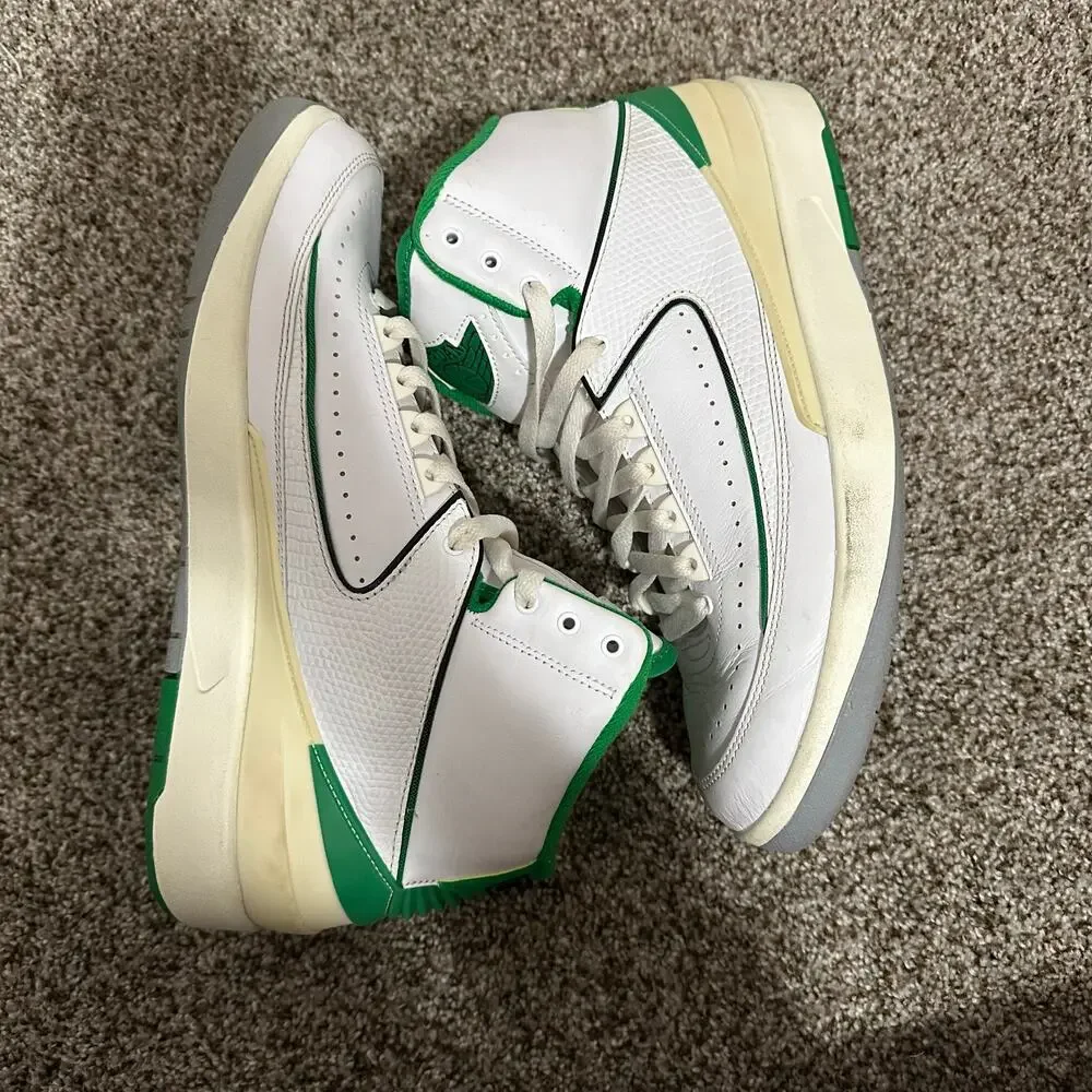 NIKE Men's Air Jordan 2 Retro Lucky Green Shoes Size 10.5 - Picture 9 of 11